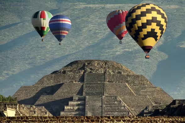 Suspenden a tres empresas de globos en Teotihuacán