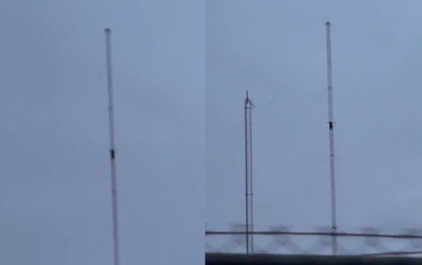 Lo detienen por subir antena de comunicación