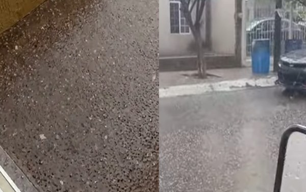 Cae granizada en Delicias