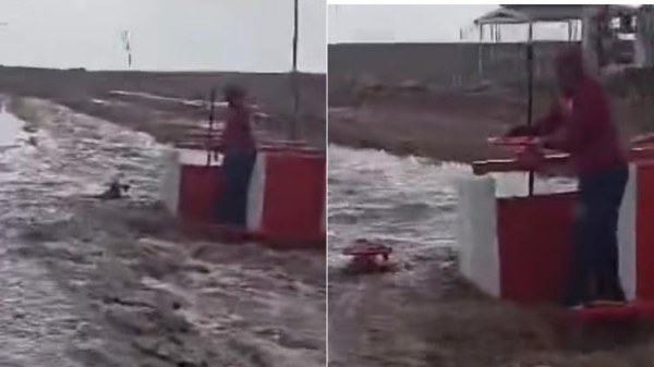Lluvias desbordan canales de riego en Delicias