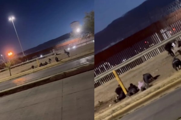 Intentan cruzar a El Paso con escalera
