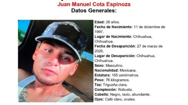 Desaparece en Villa Juárez