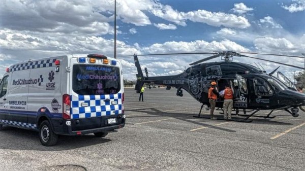 Trasladan en helicóptero a bebé con problemas del corazón