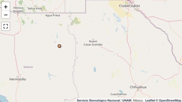 Detectan sismo 130 km de Nuevo Casas Grandes