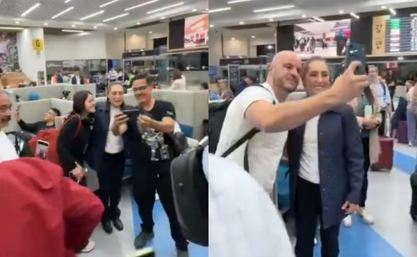 Reciben a Sheinbaum en Madrid entre 