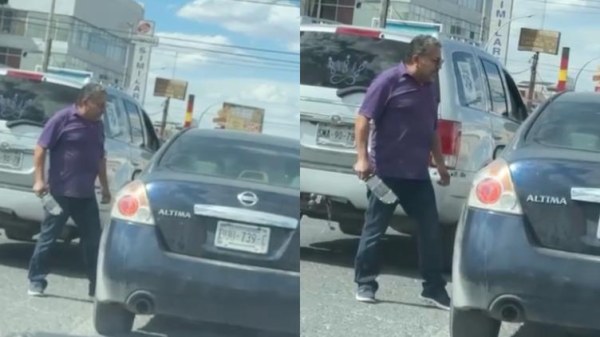 Amaga a conductor con machete en San Felipe