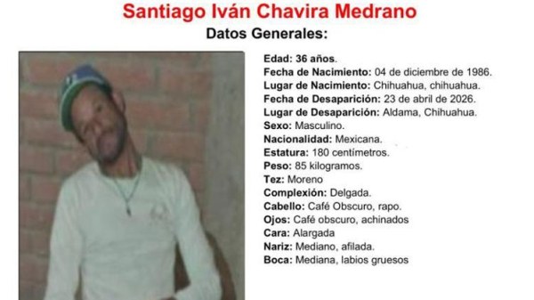 Desaparece en Aldama