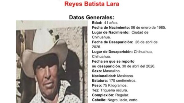 Desaparece en Ejido Nuevo Delicias