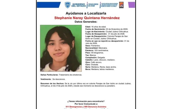 Desaparece menor en Juárez