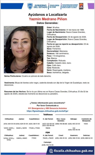 Desaparece mujer en NCG