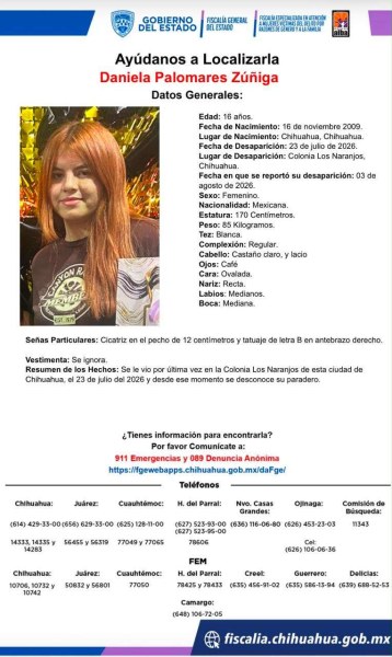 Desaparece mujer en Los Naranjos