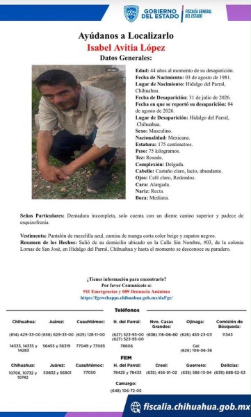 Desaparece en Parral