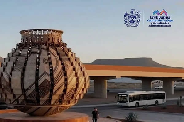 Escultura de Mata Ortiz adornará el nuevo paso superior