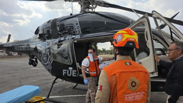Trasladan por vía aérea a lesionado