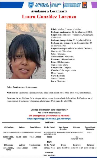 Desaparece en Chihuahua