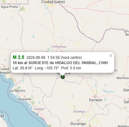 Registran nuevo sismo en Santa Bárbara
