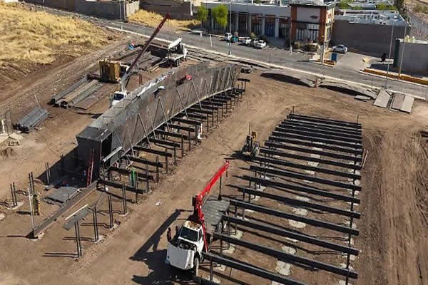 Avanza fabricación del arco estructural para la nueva gaza vial
