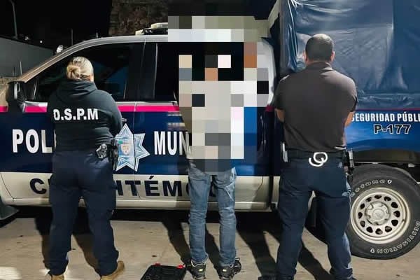 Detienen a menor con dosis de cristal