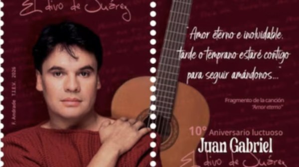 Emiten estampilla postal en honor a Juan Gabriel