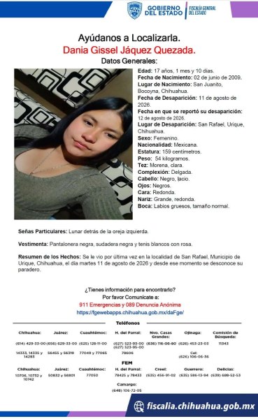 Desaparece menor en San Rafael