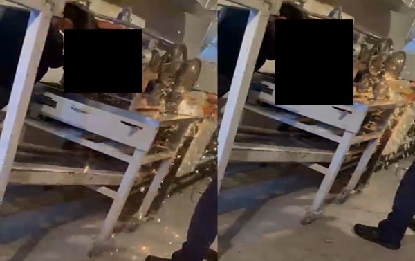 Queda prensado trabajador a maquina de tortillas