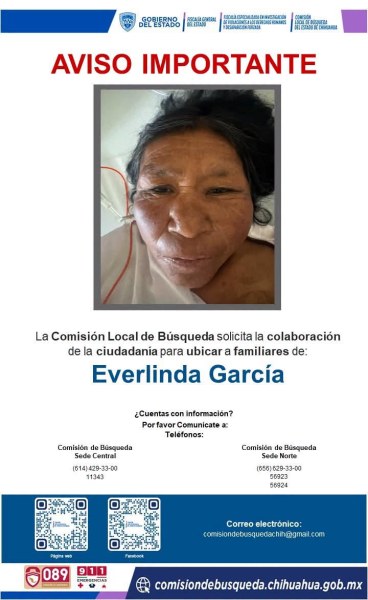 Buscan a familiares de mujer hospitalizada
