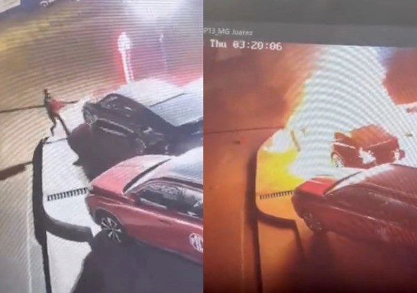 Caen por incendio en agencia