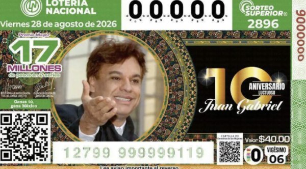 Billete de Juan Gabriel repartirá 51 MDP 