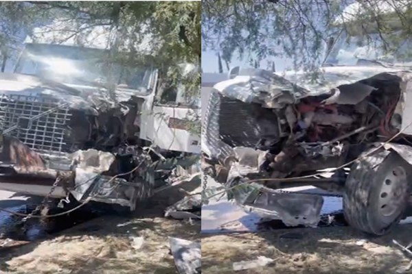 Se accidenta tráiler en Lombardo Toledano