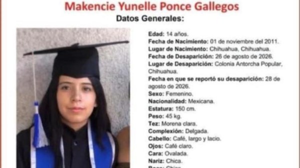 Desaparece menor en Chihuahua