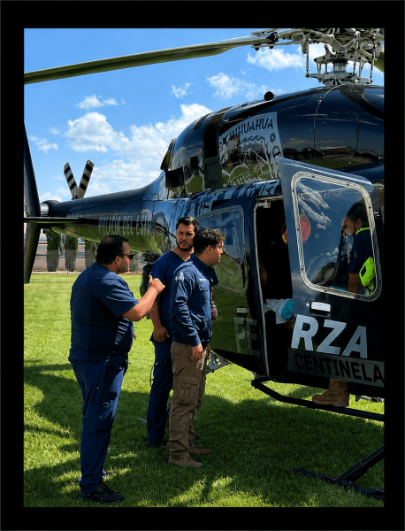 Trasladan en helicóptero a embarazada grave