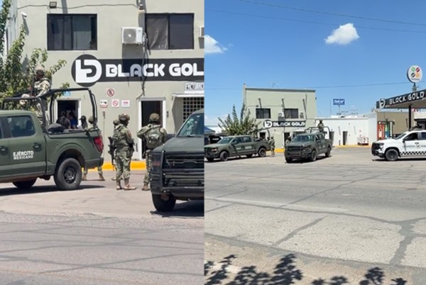 Realizan operativo federal en gasolinera de Delicias