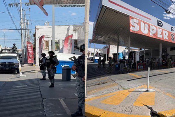 Efectúan operativo federal en gasolinera de 20 de noviembre