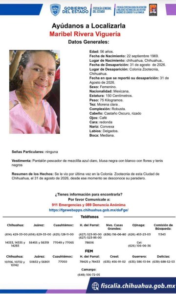 Desaparece mujer en Chihuahua