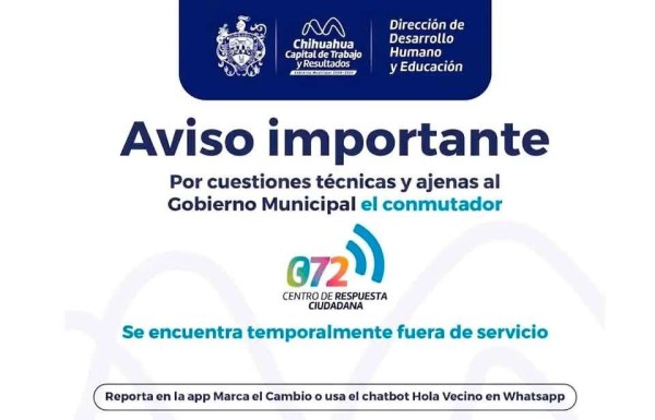 Suspenden el 072 por falla de CFE