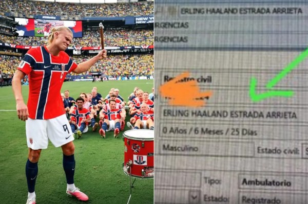 Registran a bebé como Erling Haaland