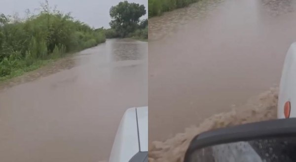 Desborda río Conchos en La Cruz
