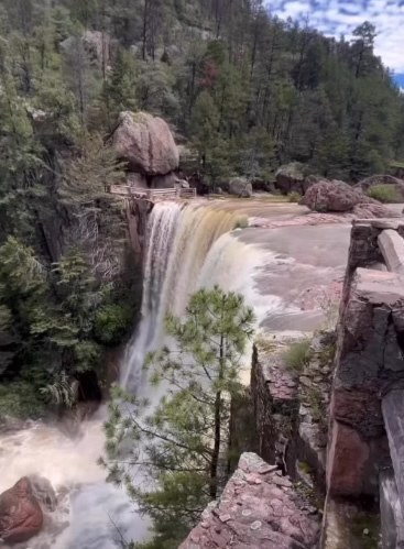 Majestuosa Cascada Cusarare tras lluvias