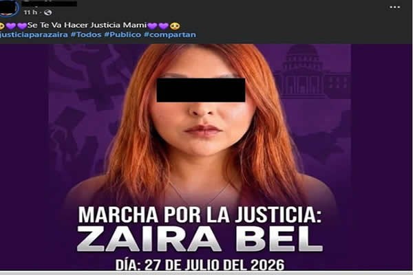 Convocan marcha por justicia para Zaira