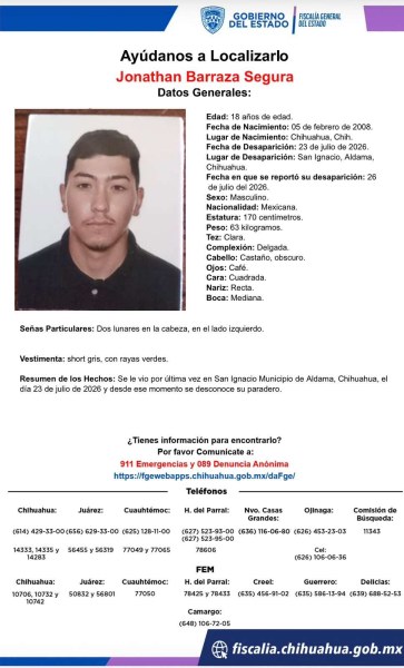 Desaparece en Aldama