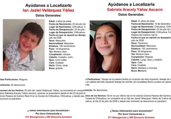 Desaparecen madre e hijo