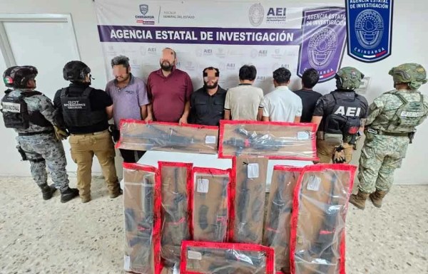 Detienen a 6 con armas en Aldama