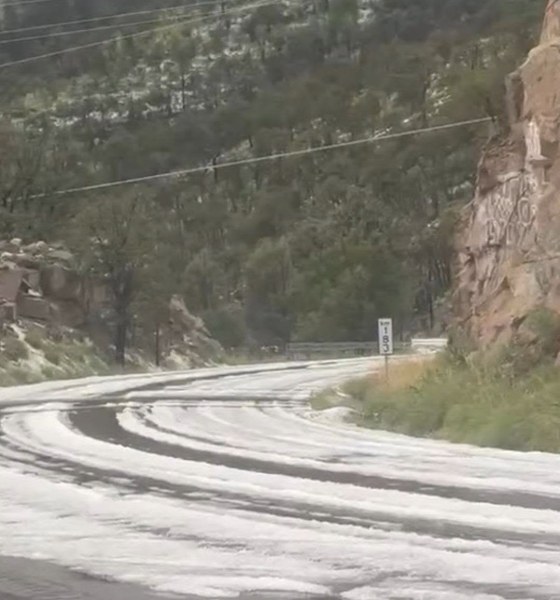 Cae granizada en Bocoyna