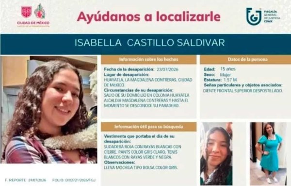 Busca chihuahuense a su sobrina desaparecida en CDMX