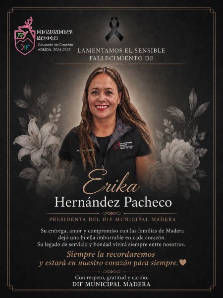 Confirman fallecimiento de esposa de alcalde de Madera