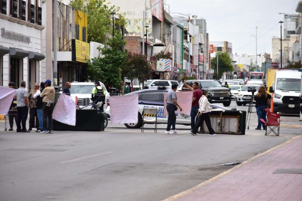 Bloquean el centro