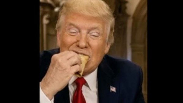 Trump come tacos con Sheinbaum en su nuevo video con IA