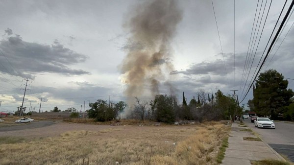Incendian baldío en El Palomar