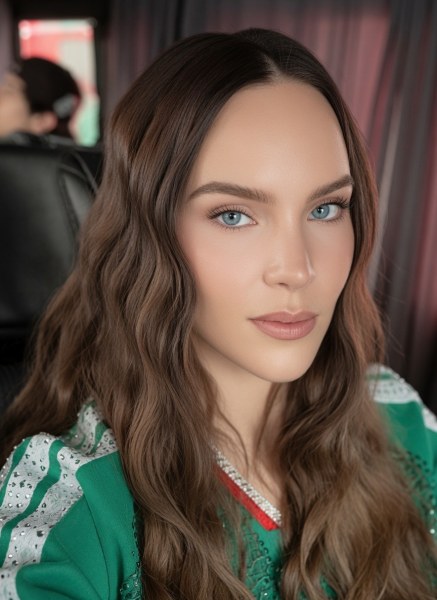 Belinda llegó al Estadio Azteca