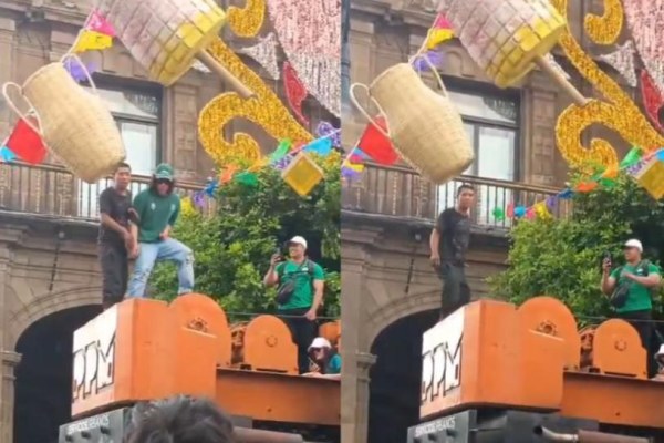 Joven cae de grúa en Fan Fest del Zócalo